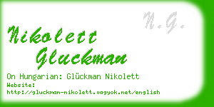 nikolett gluckman business card